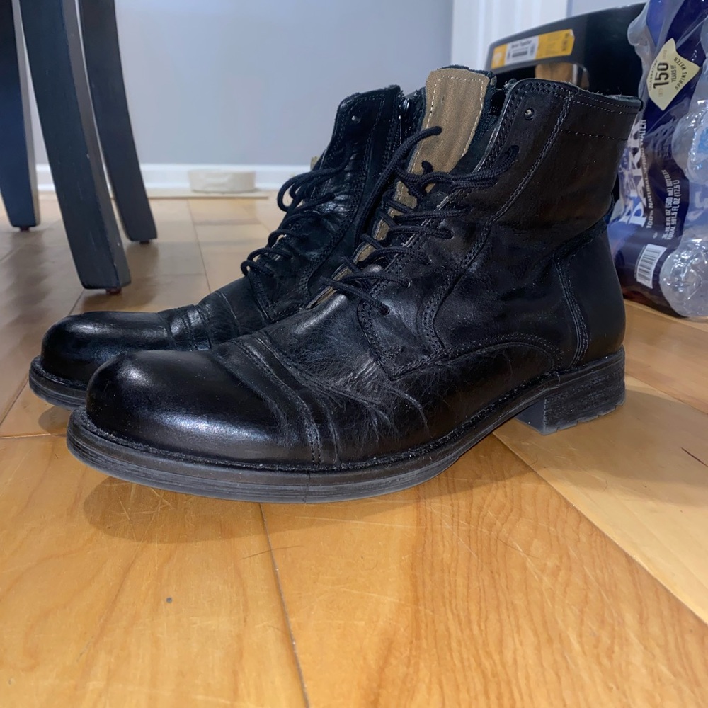 Aldo Black Leather Boots 10.5